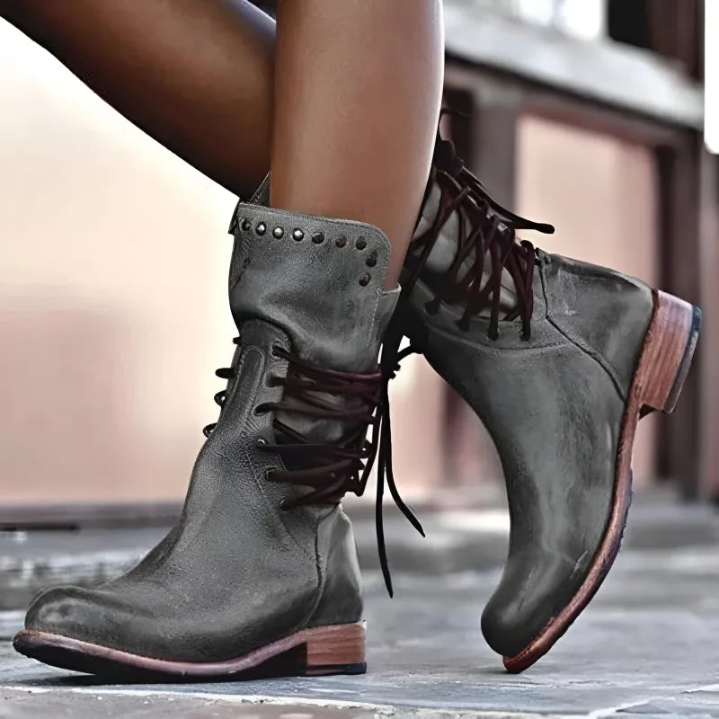 Amanda - Faux Leather Boots