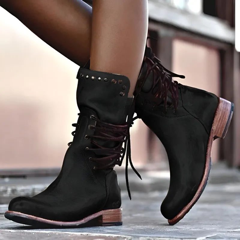 Amanda - Faux Leather Boots