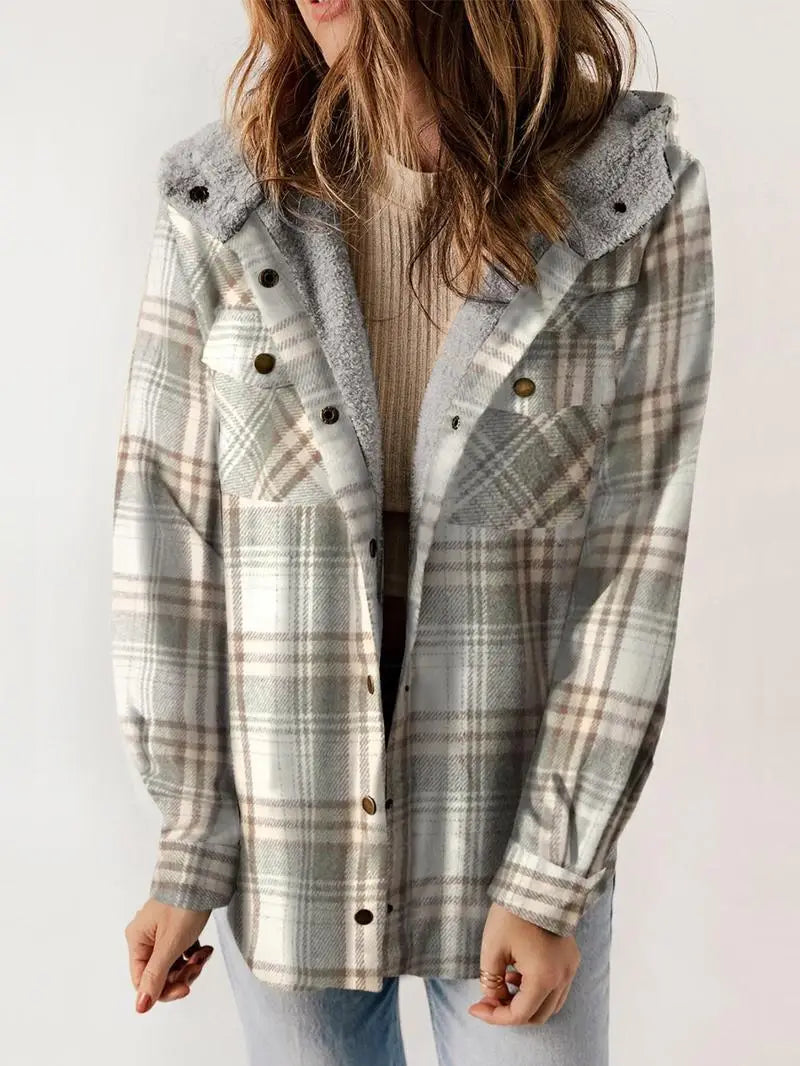 Cozy Plaid Fleece-Lined Jacket
