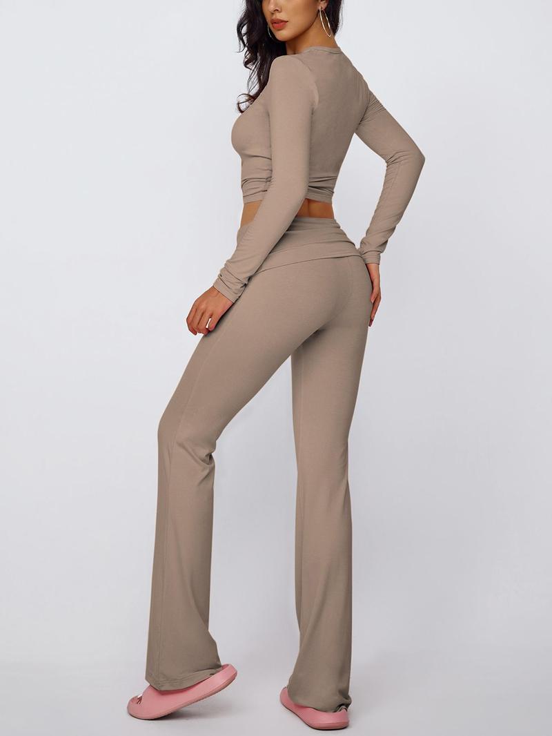 2-Piece Long-Sleeve Loungewear Set