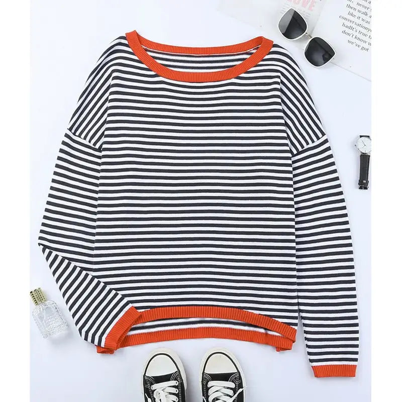 Lyvazza™ - Long-sleeved striped top