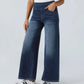 Lyvazza Flex™ Wide High Waisted Stretch Washed Jeans