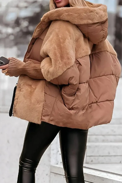 Women's Winter Fleece Jacket with Hood