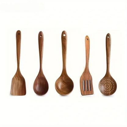Kitchen Utensils Set in Walnut (5 pieces)