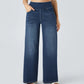 Lyvazza Flex™ Wide High Waisted Stretch Washed Jeans