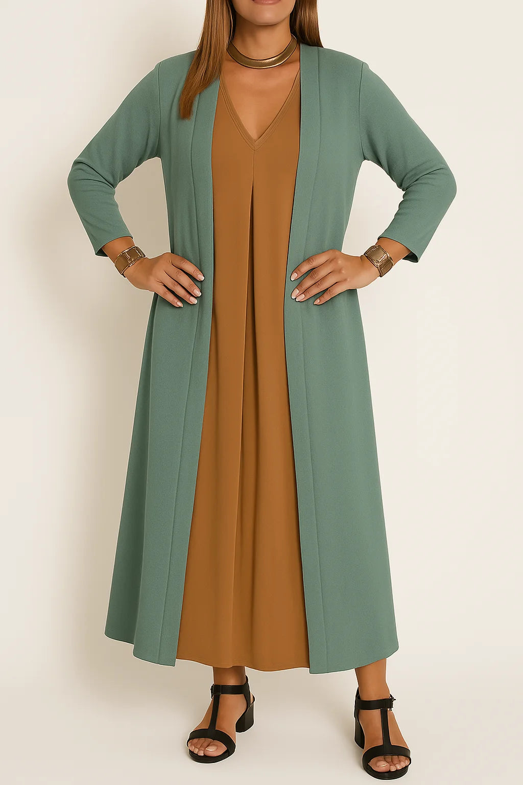 Matching Cardigans Lyvazzaโข - Elegant Long Dress + Matching Cardigan FREE