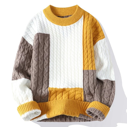 Men's Casual Color Block Sweater