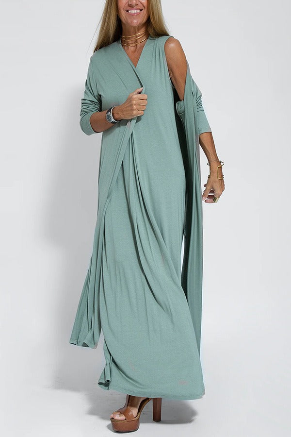 Matching Cardigans Lyvazzaโข - Elegant Long Dress + Matching Cardigan FREE