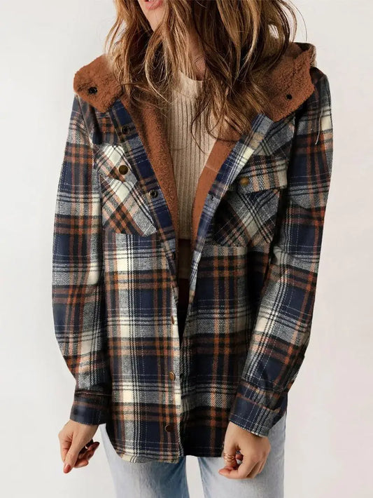 Cozy Plaid Fleece-Lined Jacket