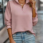 Fania™ | Elegant Zippered V-Neck Sweater