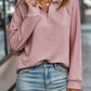 Fania™ | Elegant Zippered V-Neck Sweater