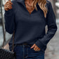 Fania™ | Elegant Zippered V-Neck Sweater