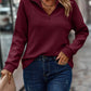 Fania™ | Elegant Zippered V-Neck Sweater